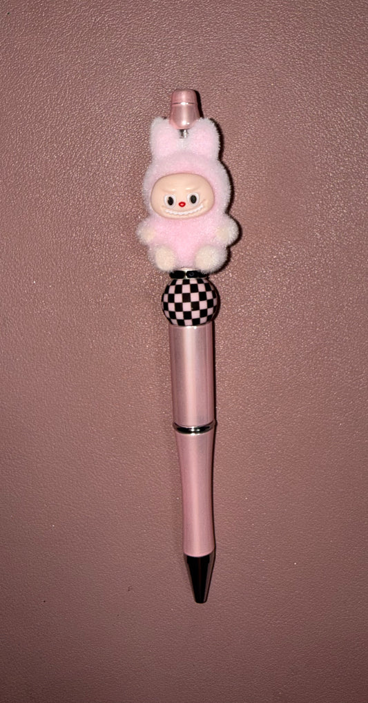 pink seated Labubu premade pen