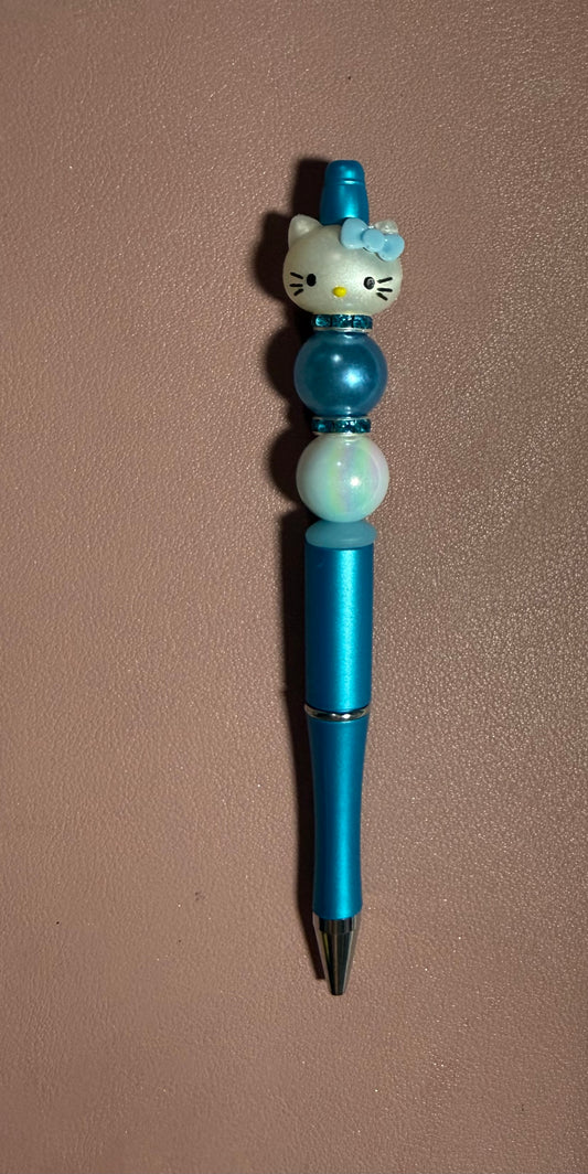 blue with HK bead premade pen