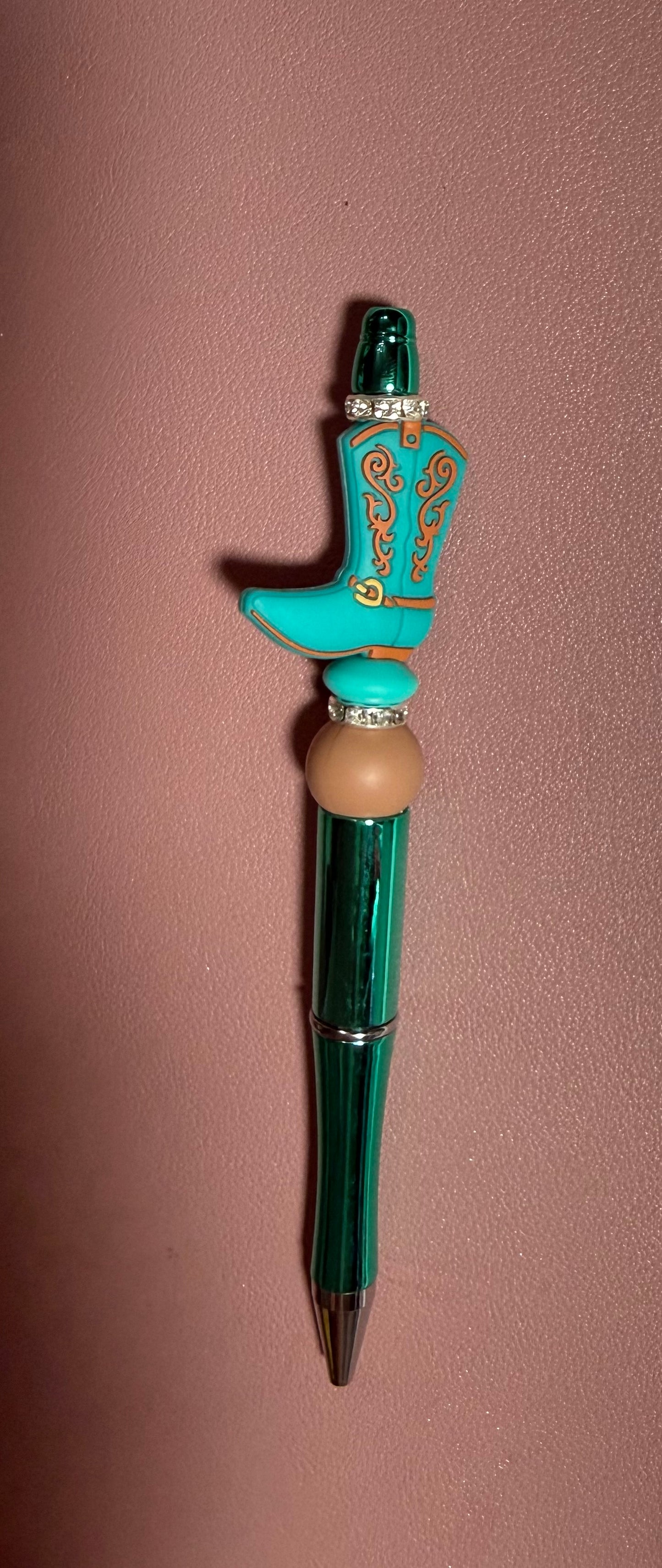 teal boot premade pen