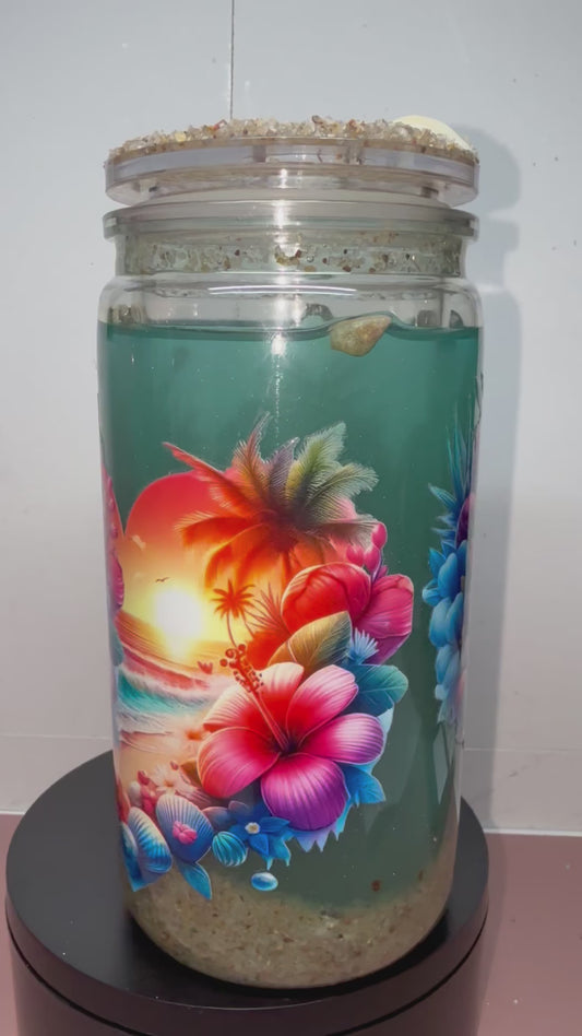 Beach liquid mica premade cup